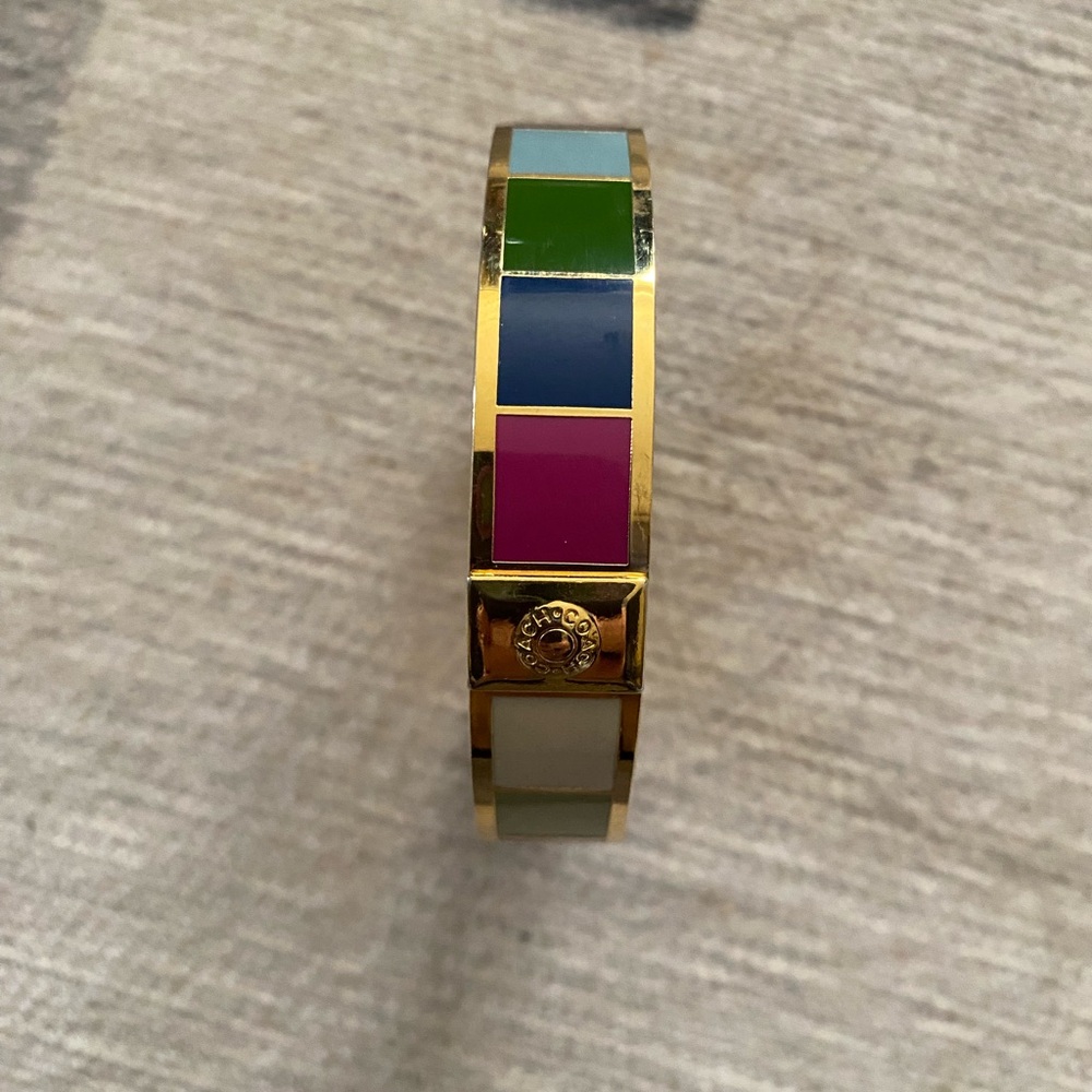 Coach Multicolor Enamel Bracelet with Gold Accents